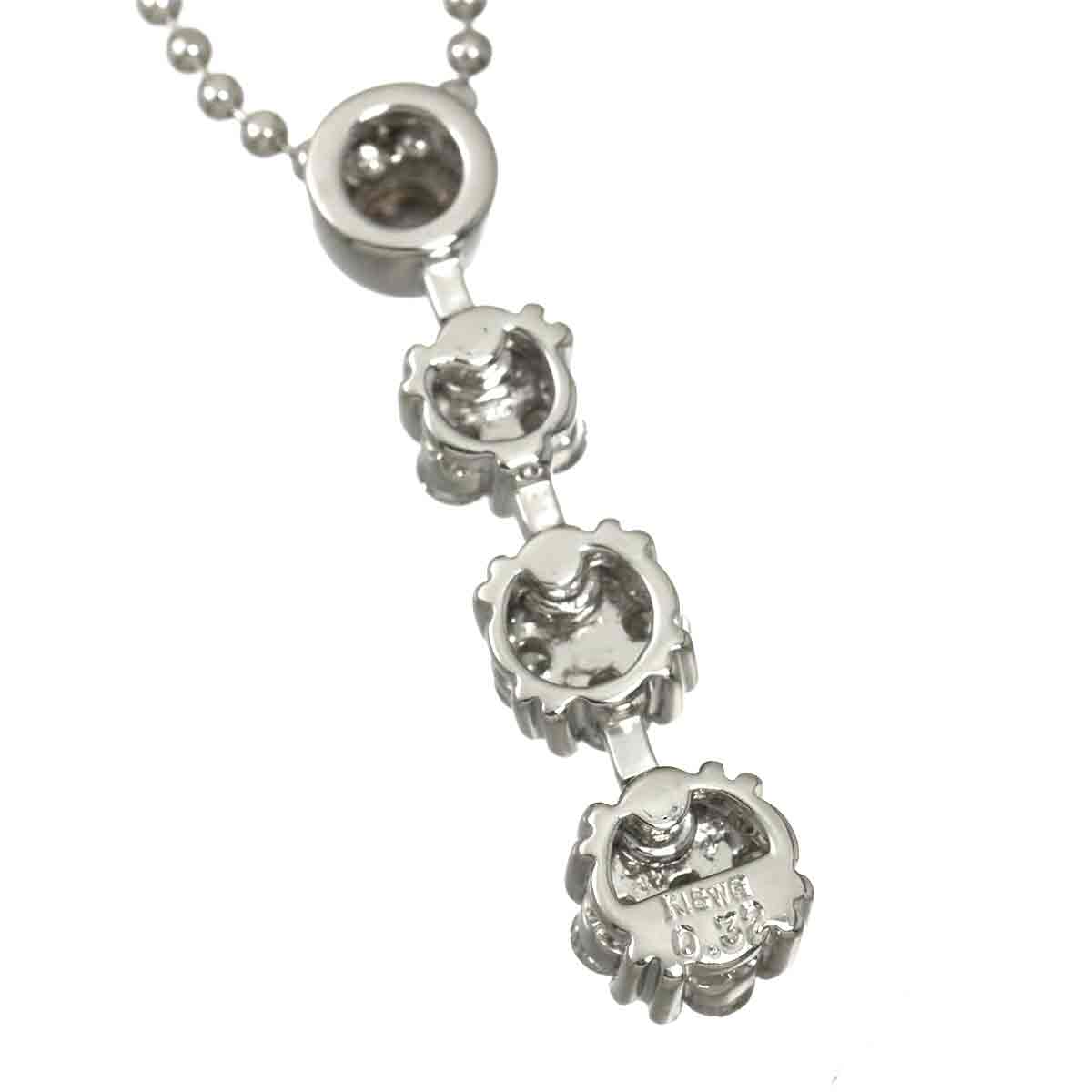 Diamond 0.32ct Necklace 18K WG 750