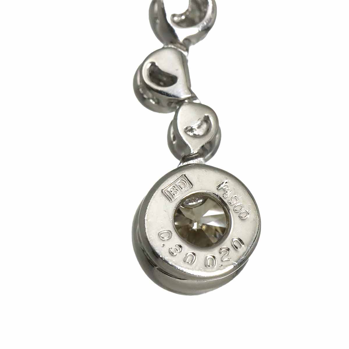 Brown Diamond 0.30ct Diamond 0.20ct Necklace Platinum