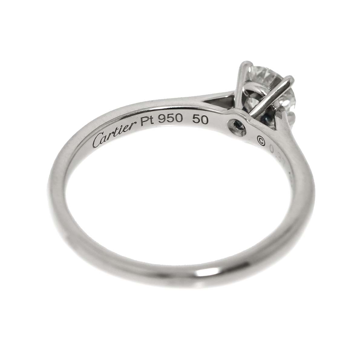 Solitaire Diamond 0.37ct  Ring Pt Size50 5.25(US)