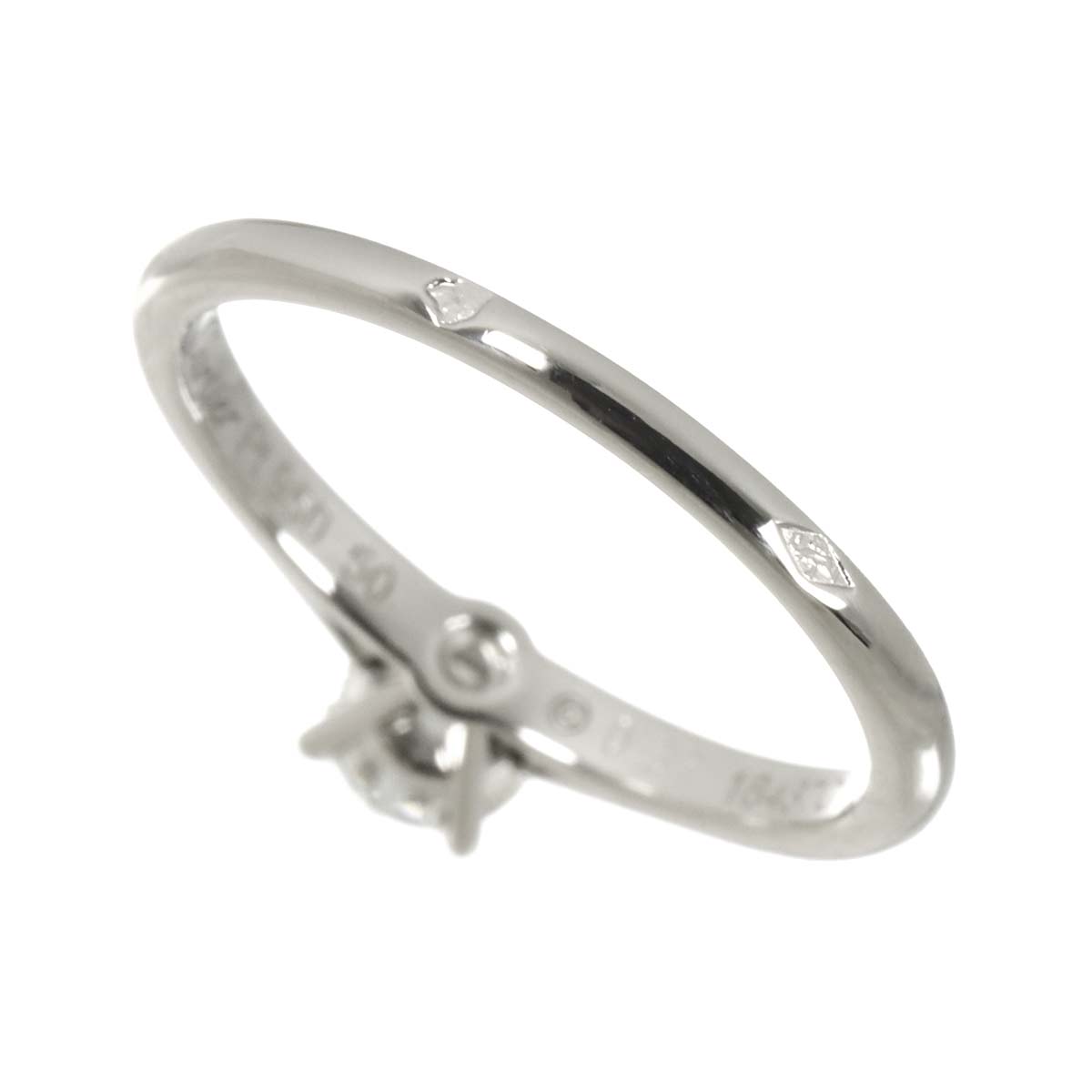 Solitaire Diamond 0.37ct  Ring Pt Size50 5.25(US)