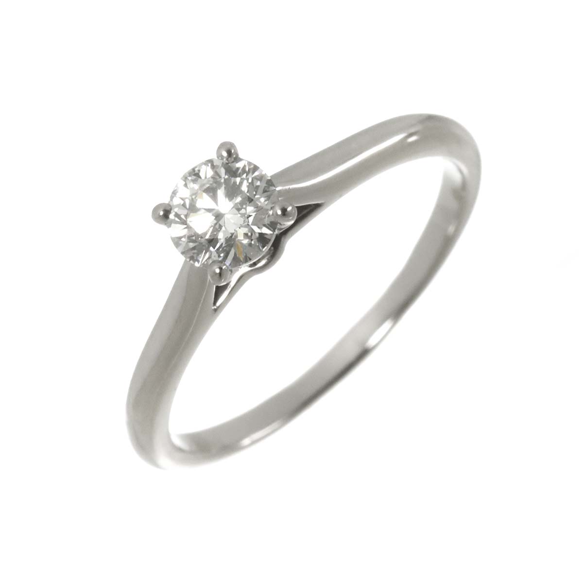 Solitaire Diamond 0.37ct  Ring Pt Size50 5.25(US)