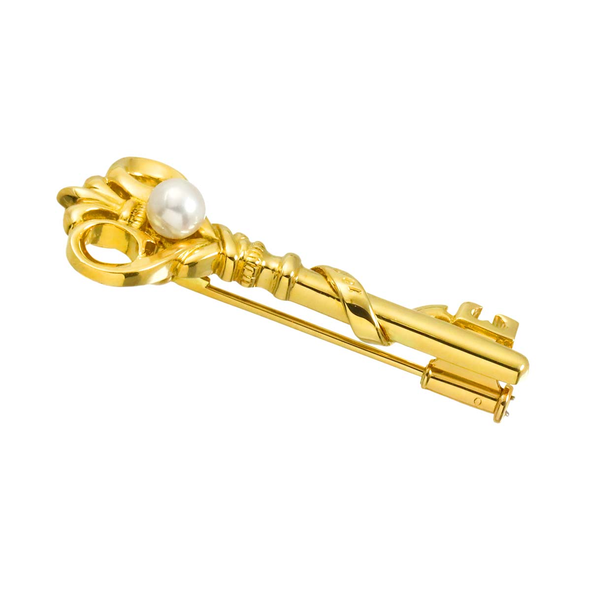 Akoya Pearl 4.6mm Brooch 18K YG 750