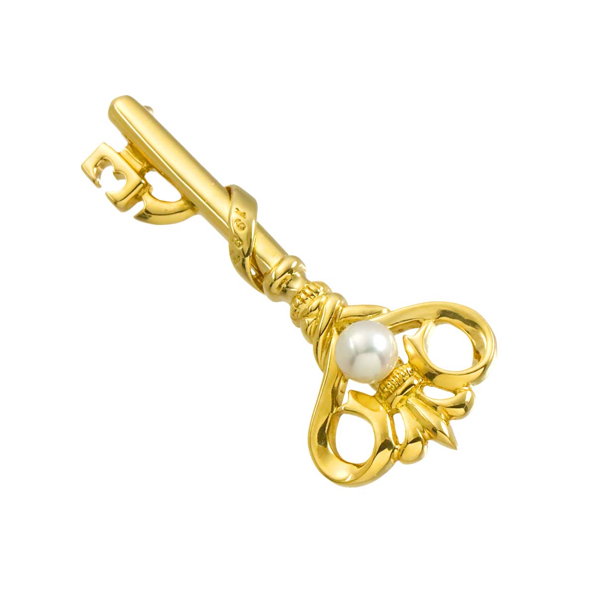 Akoya Pearl 4.6mm Brooch 18K YG 750