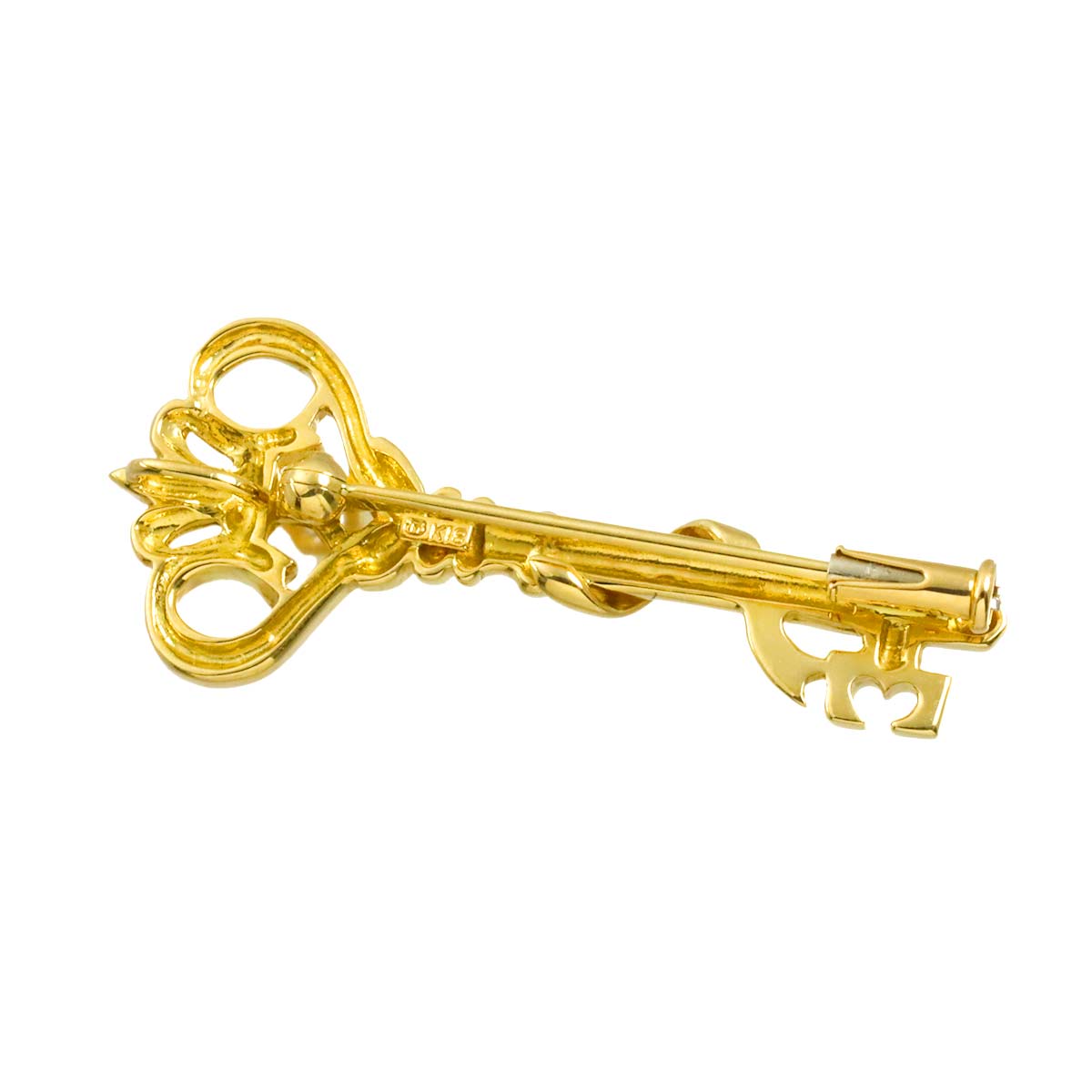 Akoya Pearl 4.6mm Brooch 18K YG 750