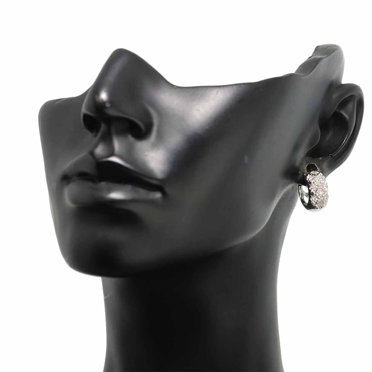 Diamond 0.34ct Earrings Pierced 18K WG 750
