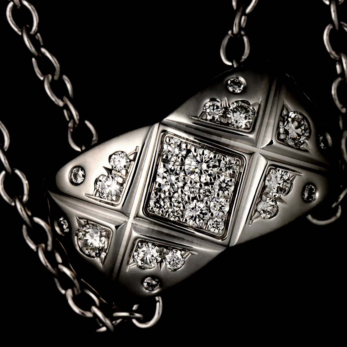 Coco Crush Diamond Necklace 18K White Gold 750