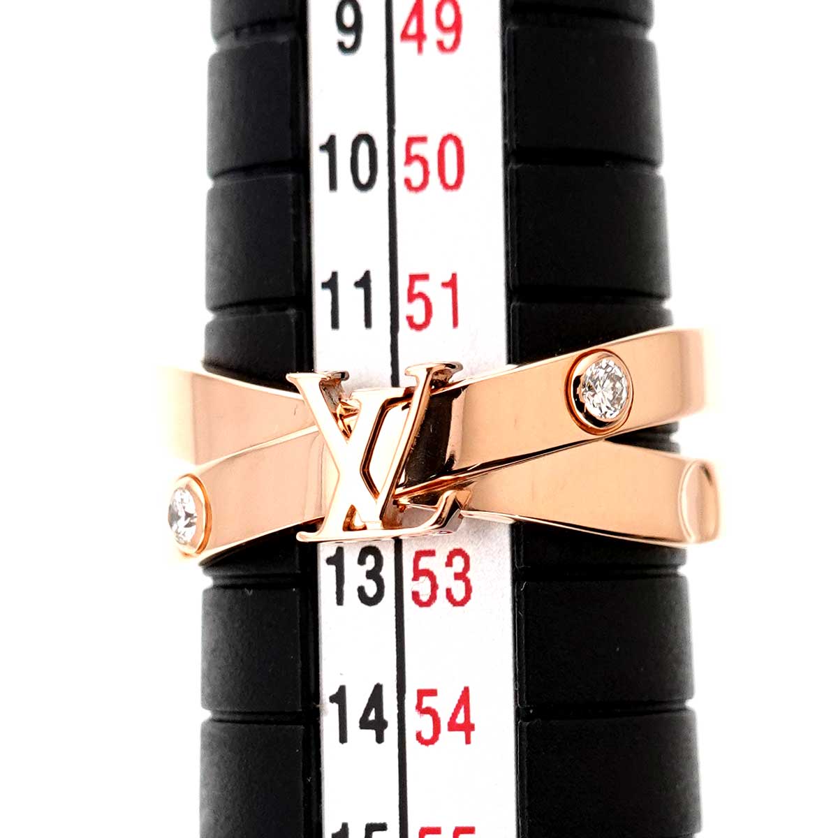 Anplant Diamond Ring 18K PG 750 Size53 Size6(US)