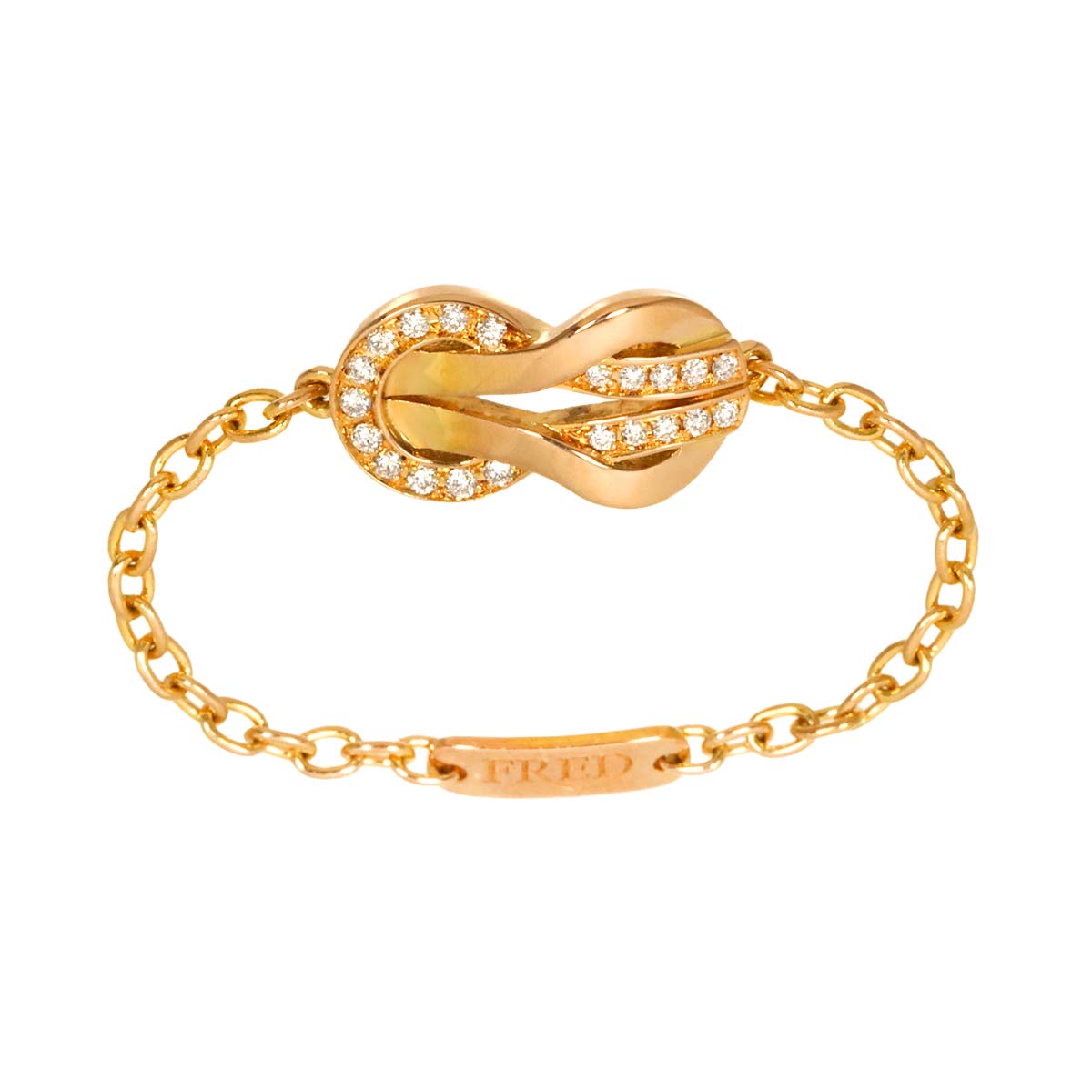 Chance Infinie Diamond Ring 18K Pink Gold Size54 6.75(US)