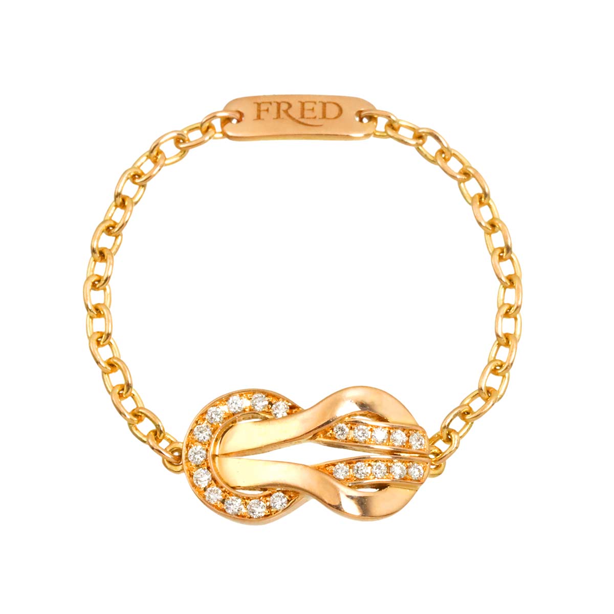 Chance Infinie Diamond Ring 18K Pink Gold Size54 6.75(US)