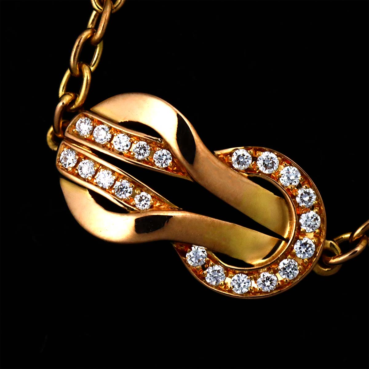 Chance Infinie Diamond Ring 18K Pink Gold Size54 6.75(US)