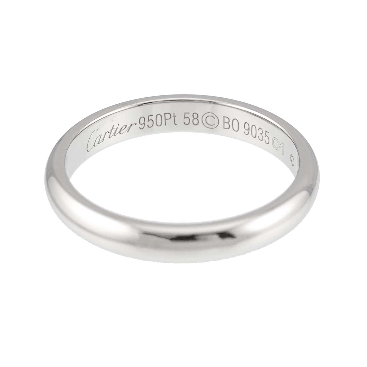 1895 Classic Band Ring Platinum Size58 8.25(US)
