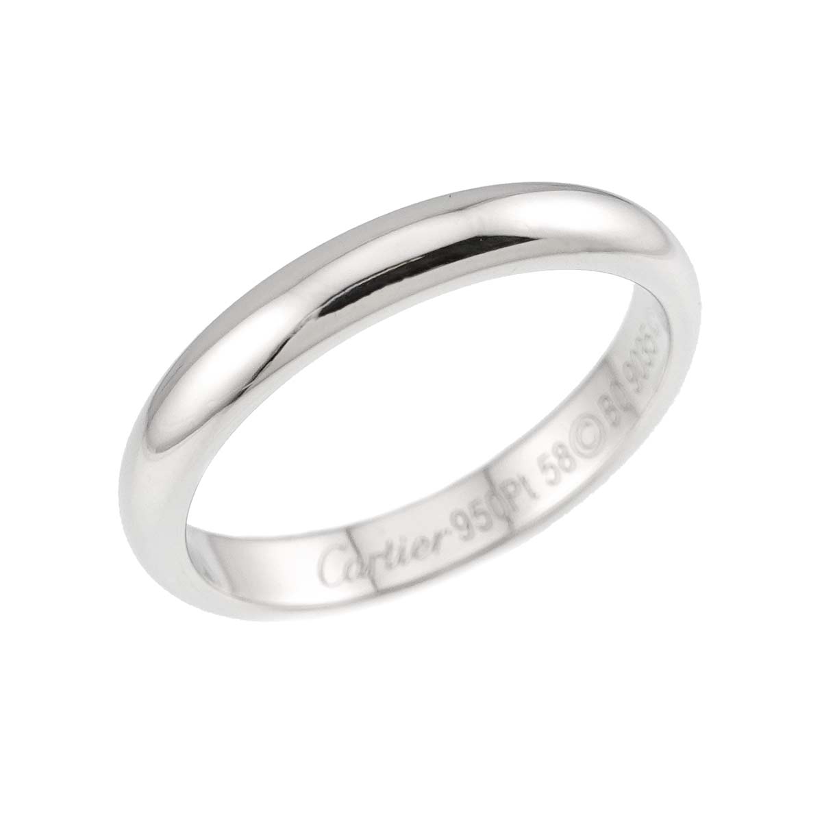 1895 Classic Band Ring Platinum Size58 8.25(US)