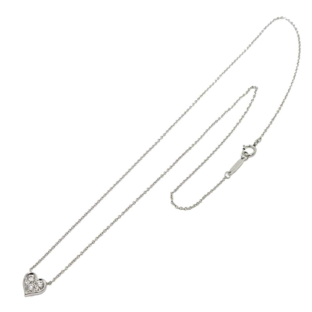 Sentimental Heart Diamond Necklace Platinum