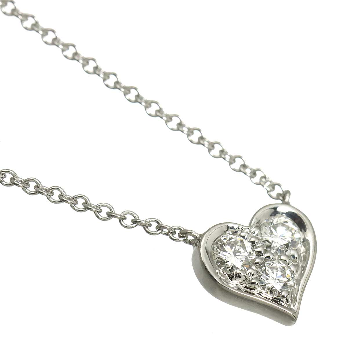 Sentimental Heart Diamond Necklace Platinum