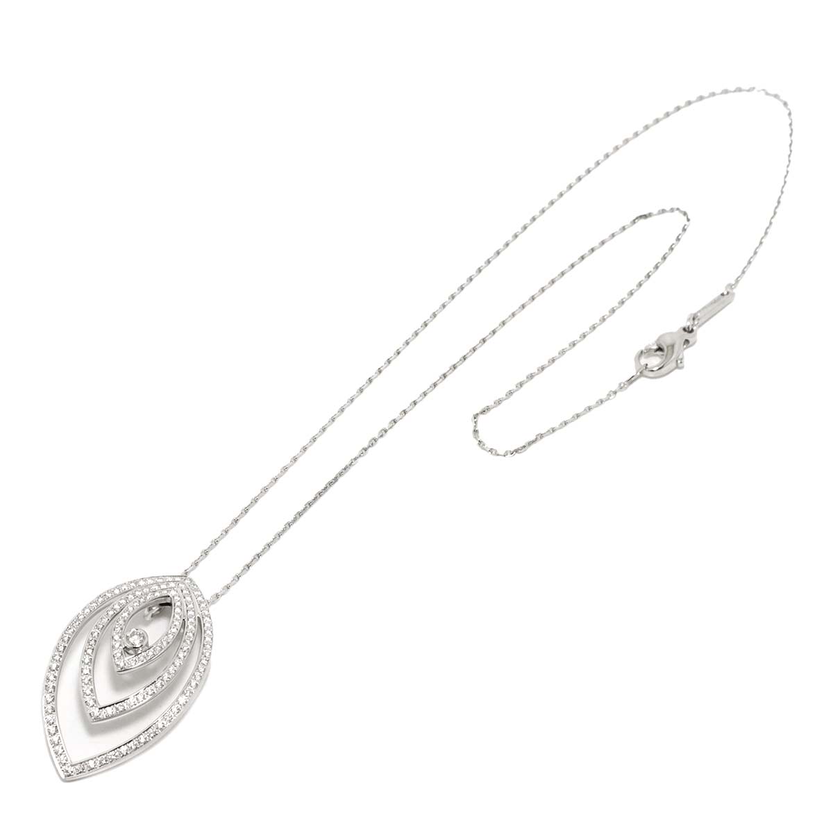 Diamond Necklace 18K White Gold 750