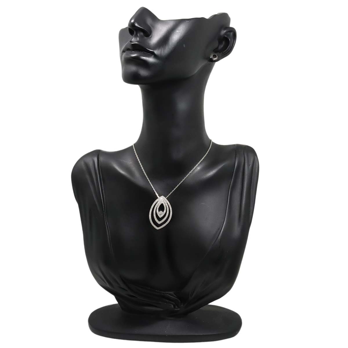 Diamond Necklace 18K White Gold 750