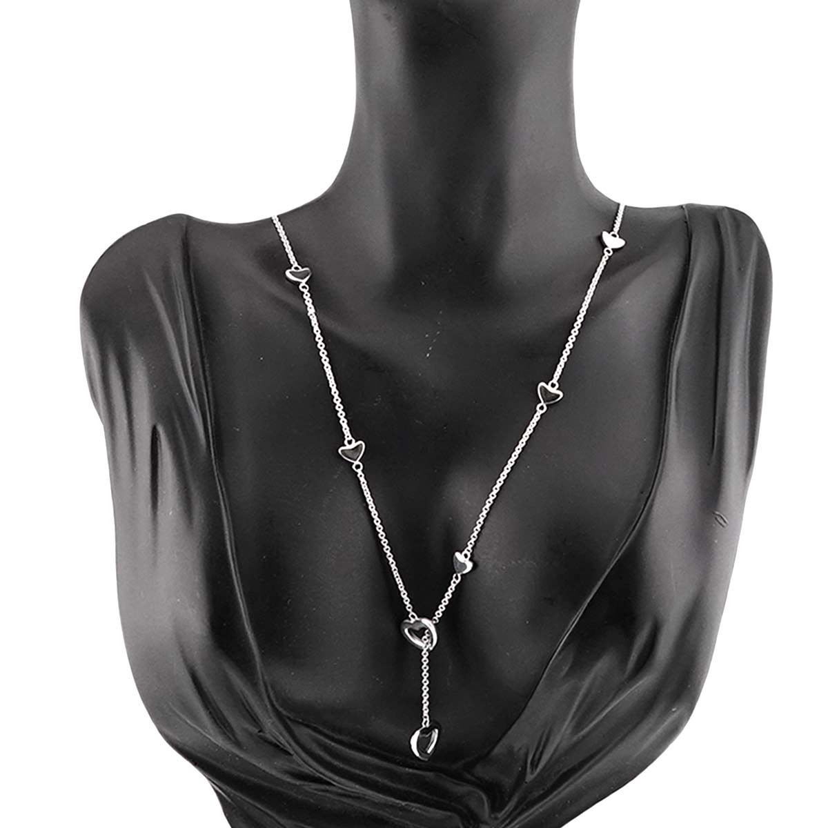 Heart Link Necklace SV Silver