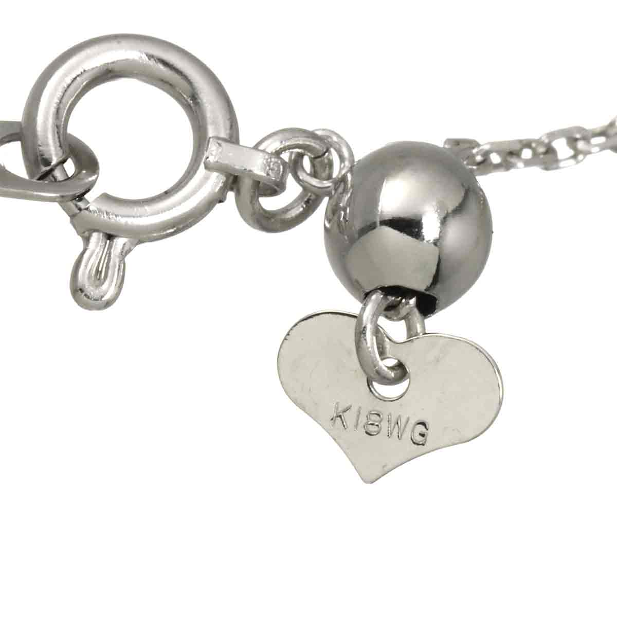 Diamond 0.65ct Heart Necklace 18K White Gold 750
