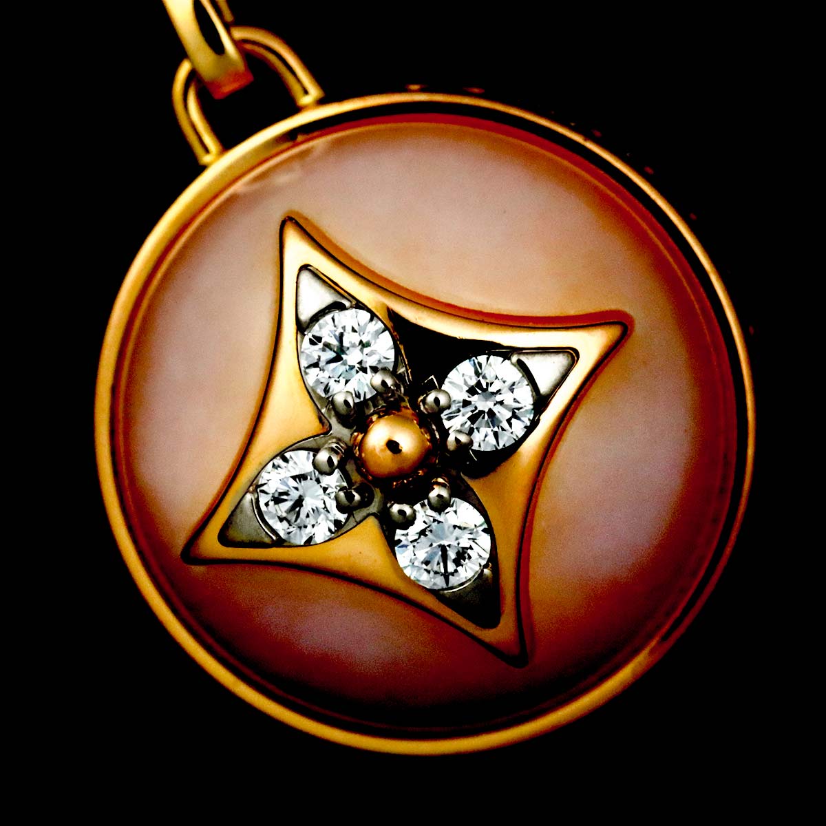 Blossom Opal Diamond Necklace 18K PG Pink Gold 750