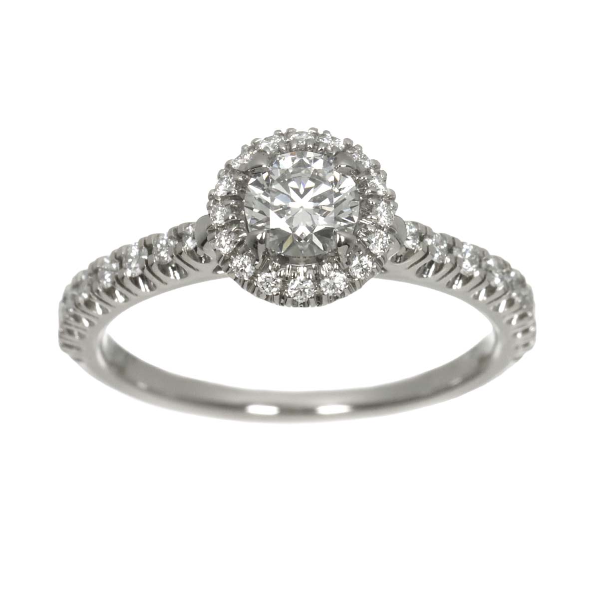 DESTINEE Diamond 0.40ct D/VS1/VG Ring Pt size48 4.5(US)