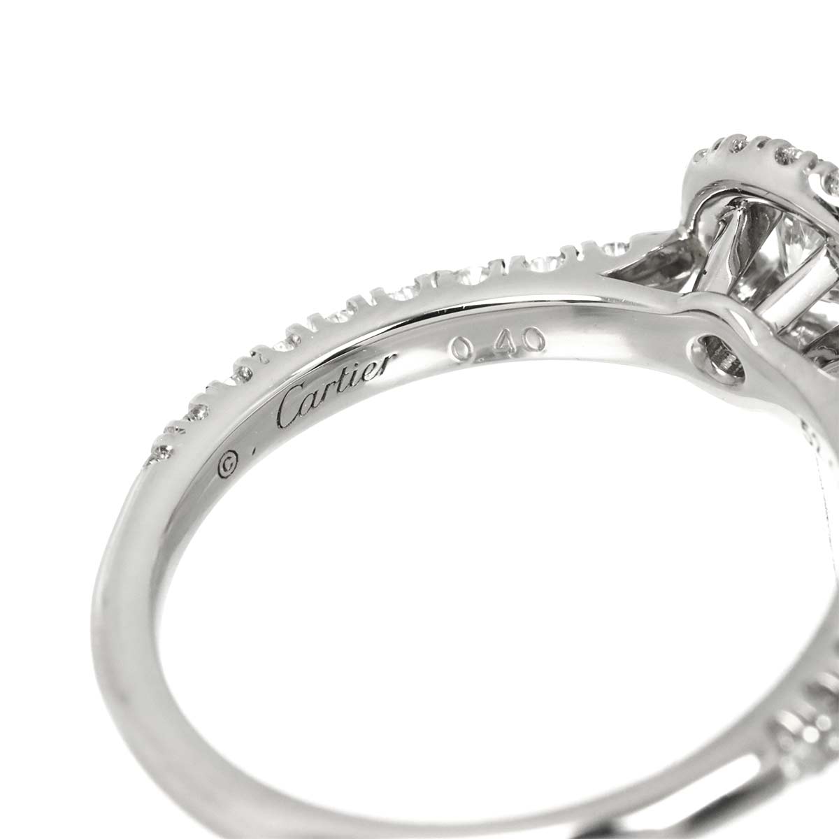 DESTINEE Diamond 0.40ct D/VS1/VG Ring Pt size48 4.5(US)