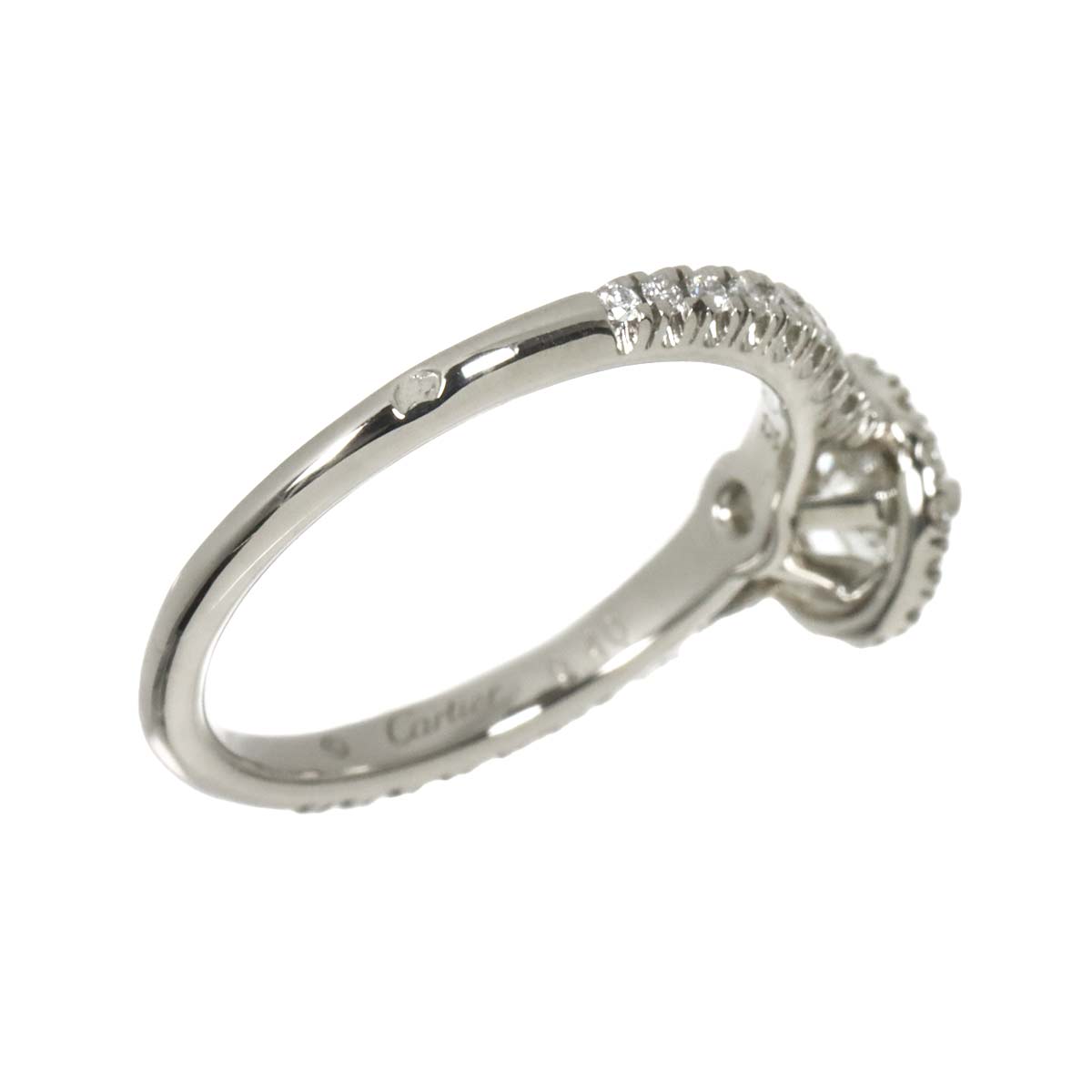 DESTINEE Diamond 0.40ct D/VS1/VG Ring Pt size48 4.5(US)