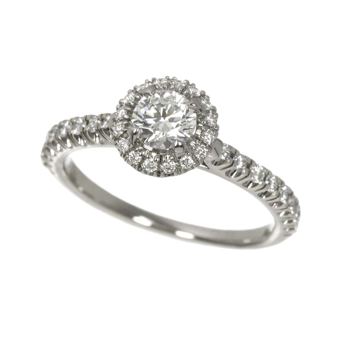 DESTINEE Diamond 0.40ct D/VS1/VG Ring Pt size48 4.5(US)
