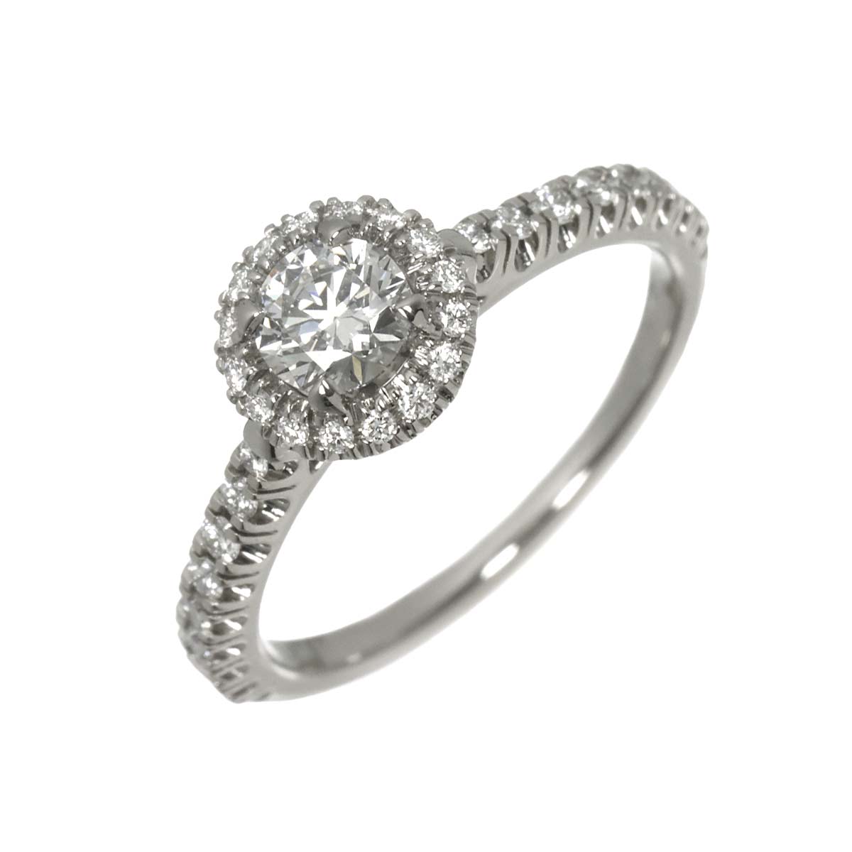 DESTINEE Diamond 0.40ct D/VS1/VG Ring Pt size48 4.5(US)