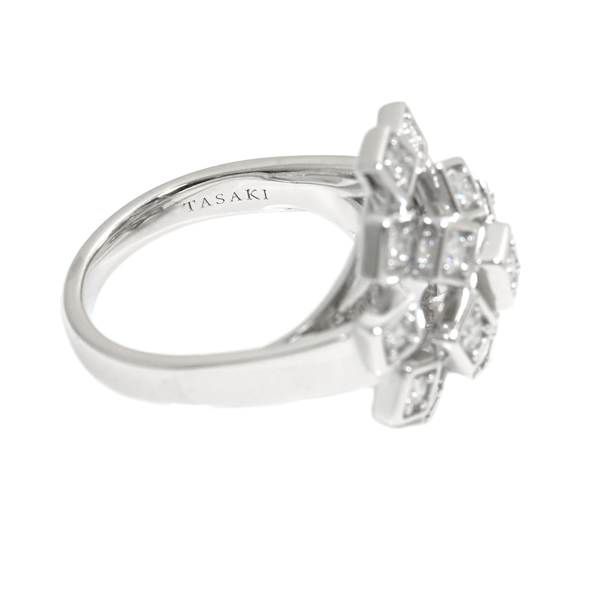 Diamond 0.43ct Ring 18K WG 750 Size6.25-6.5(US)