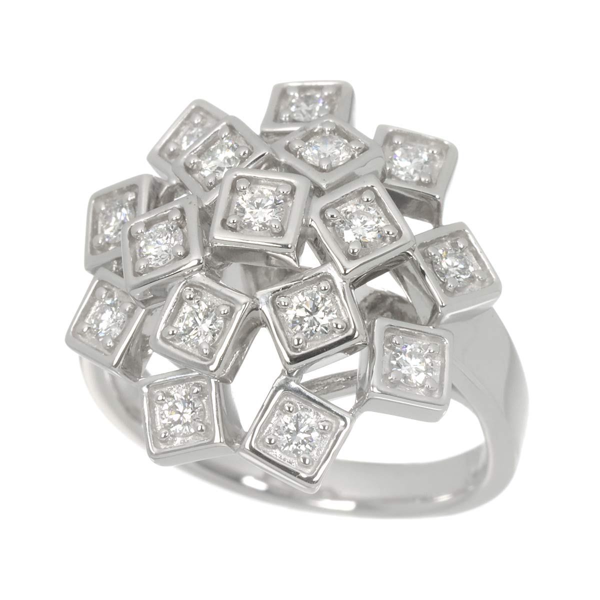 Diamond 0.43ct Ring 18K WG 750 Size6.25-6.5(US)