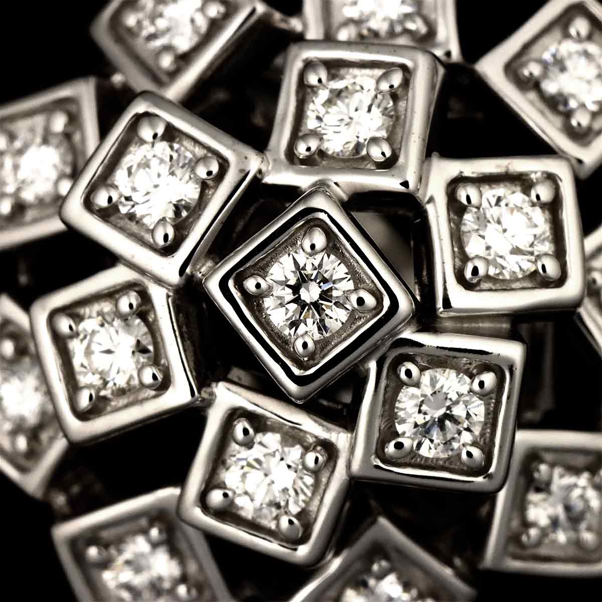 Diamond 0.43ct Ring 18K WG 750 Size6.25-6.5(US)