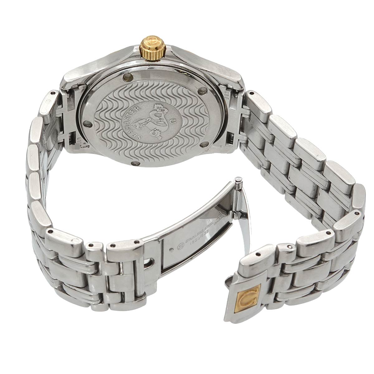 Seamaster 120 YG Date Quartz White Dial Mens Watch