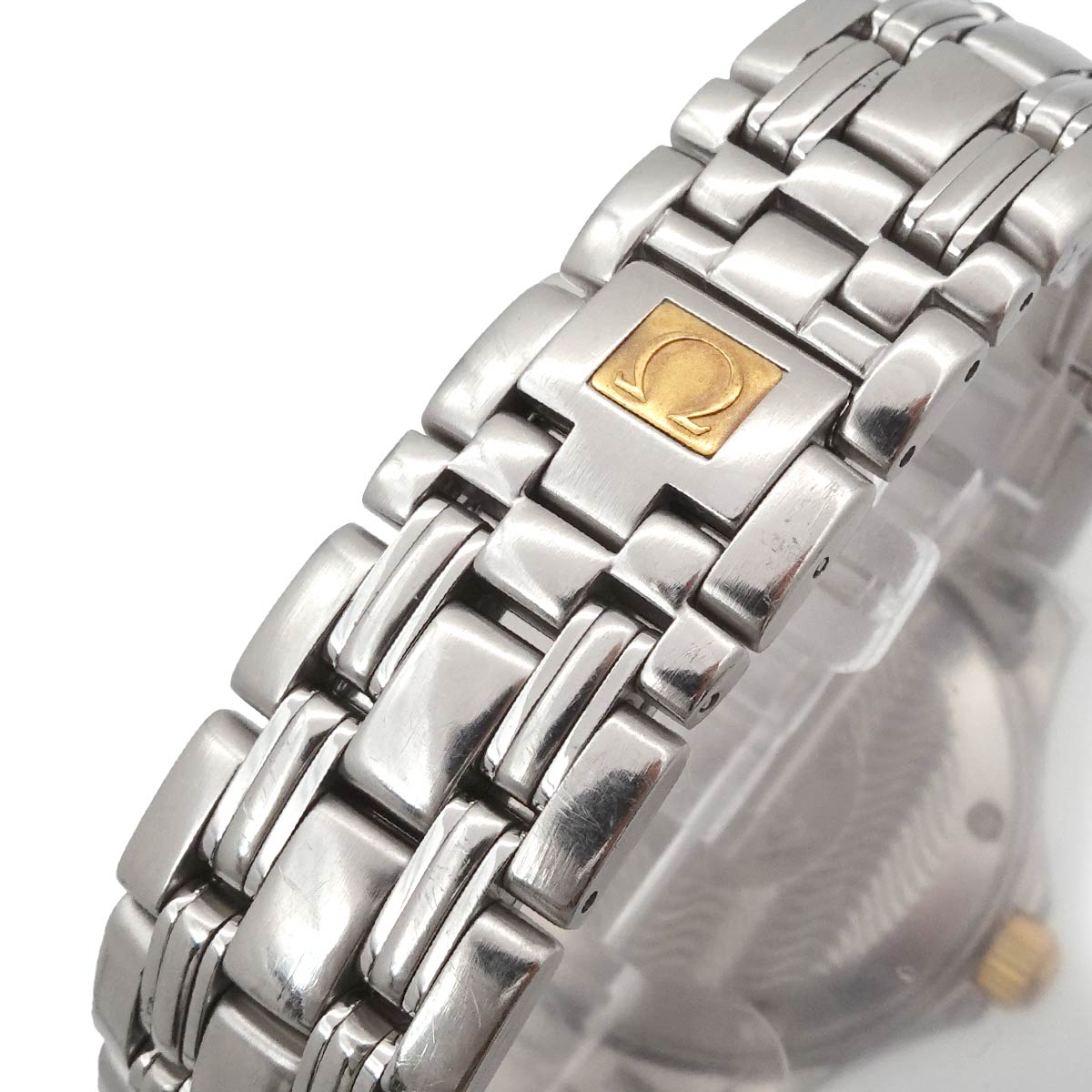Seamaster 120 YG Date Quartz White Dial Mens Watch