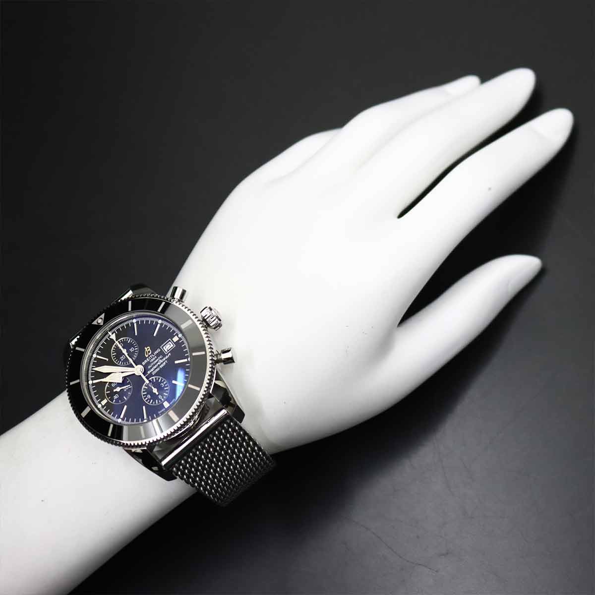 Super Ocean Heritage II A13312 Date Automatic Black Dial