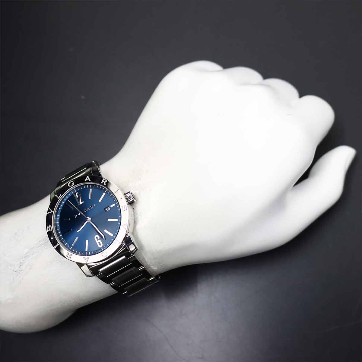BVLGARIBVLGARI BB41S Automatic Date Blue Dial Mens Watch
