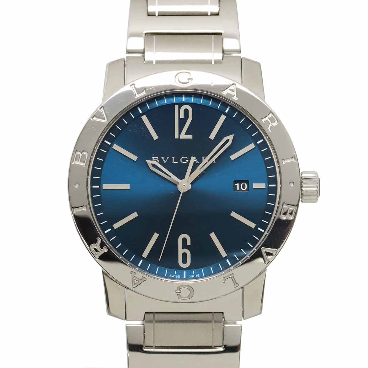 BVLGARIBVLGARI BB41S Automatic Date Blue Dial Mens Watch