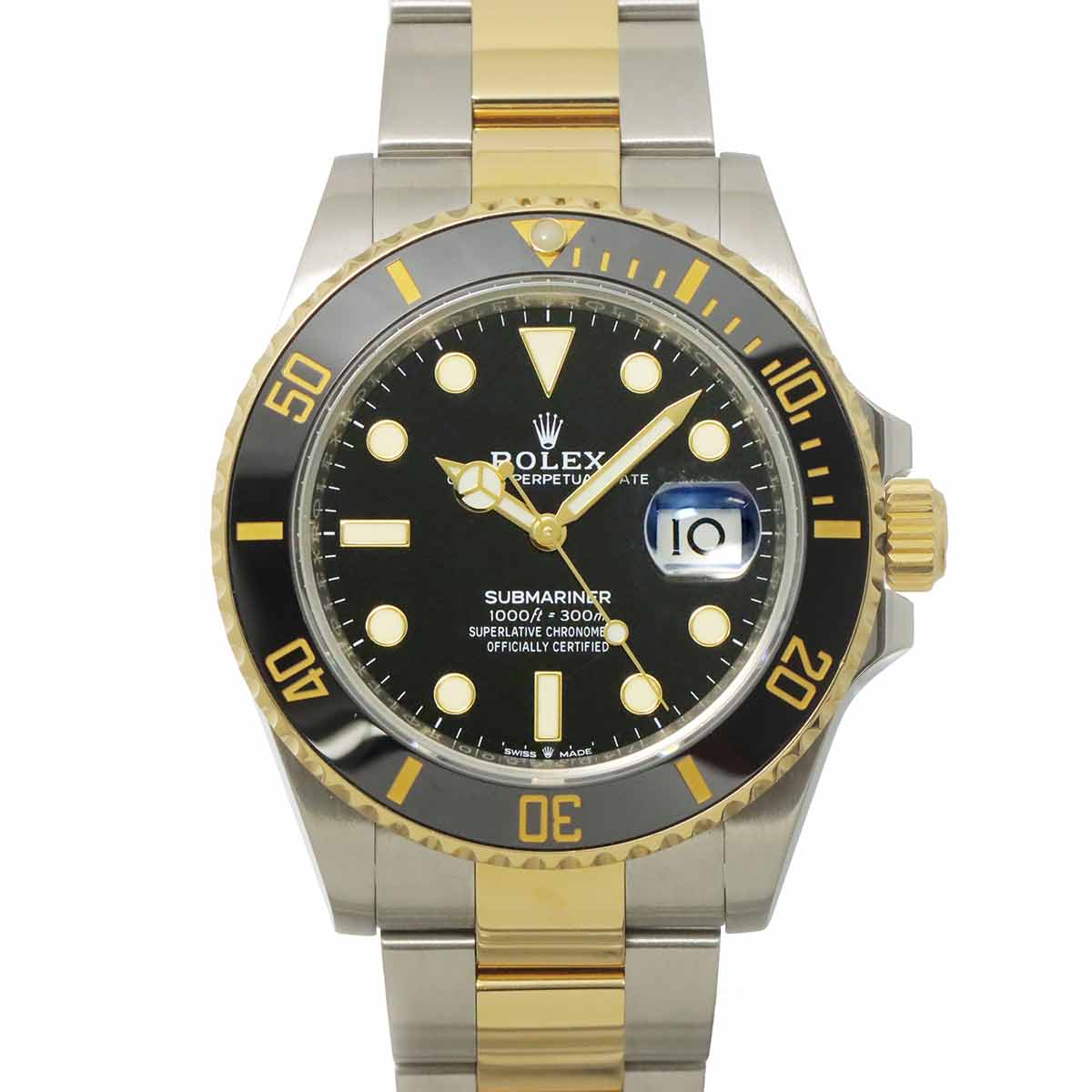 Submariner Date 126613LN Serial Random 750 YG Black Dial Mens