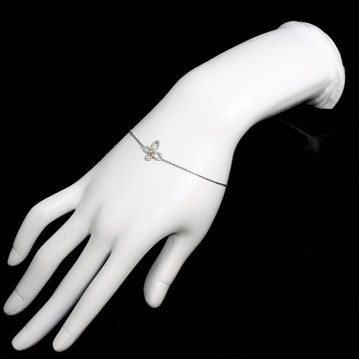 Mini Butterfly Diamond Bracelet 18K WG 750