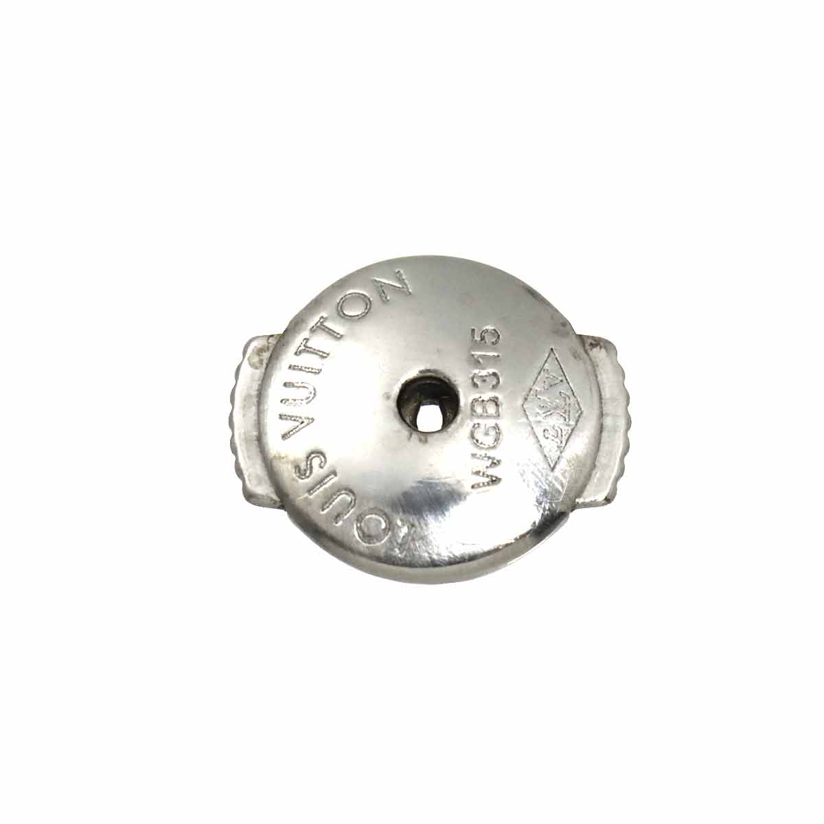 Diamond Flower Earrings Pierced 18K White Gold 750