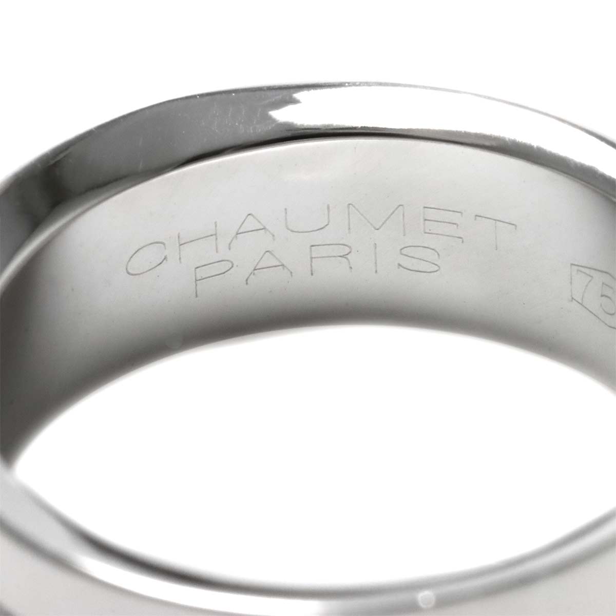 Liens Diamond Ring 18K White Gold 750 size52 6(US)