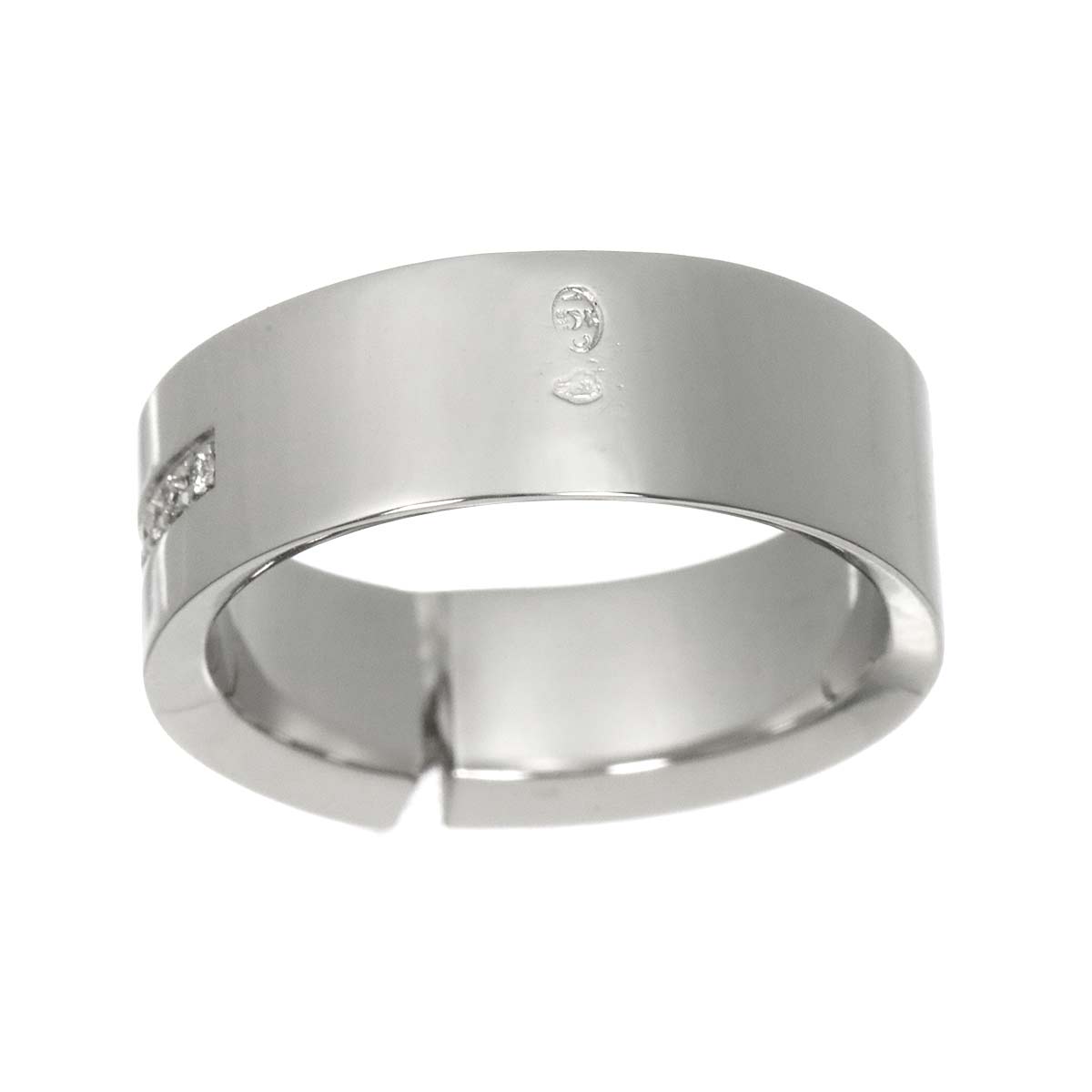 Liens Diamond Ring 18K White Gold 750 size52 6(US)
