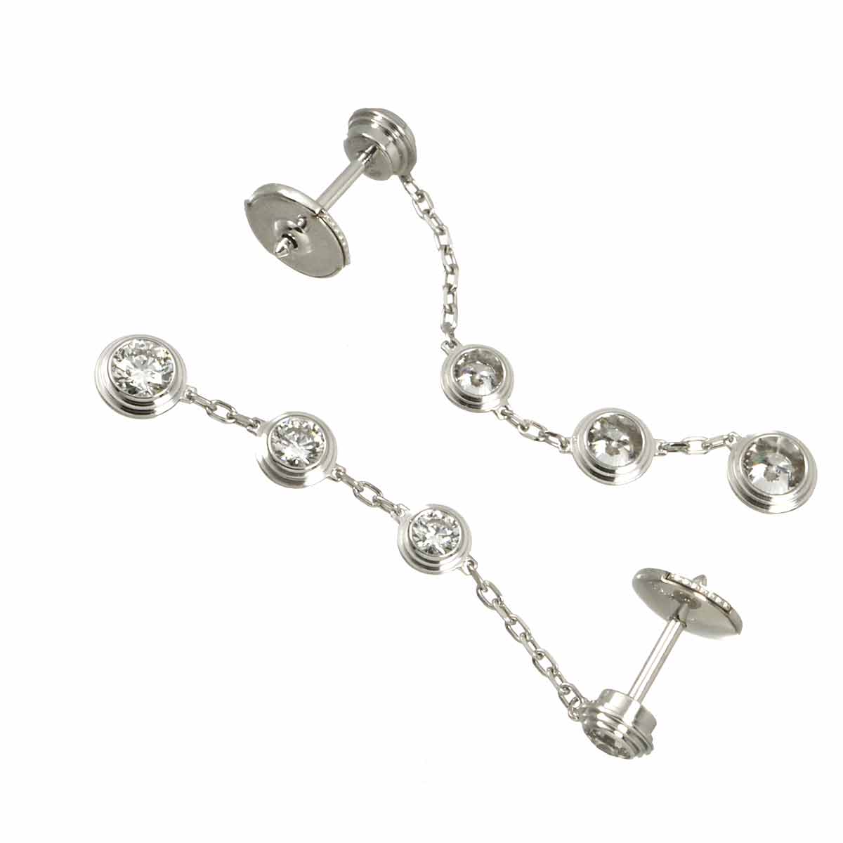 Damour Diamond Earrings Pierced 18K WG 750
