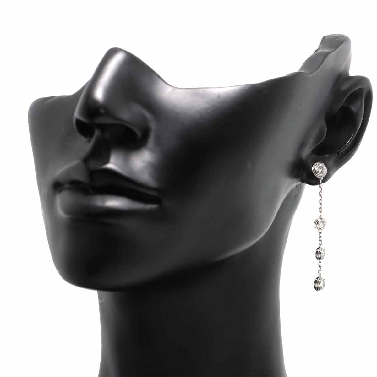 Damour Diamond Earrings Pierced 18K WG 750