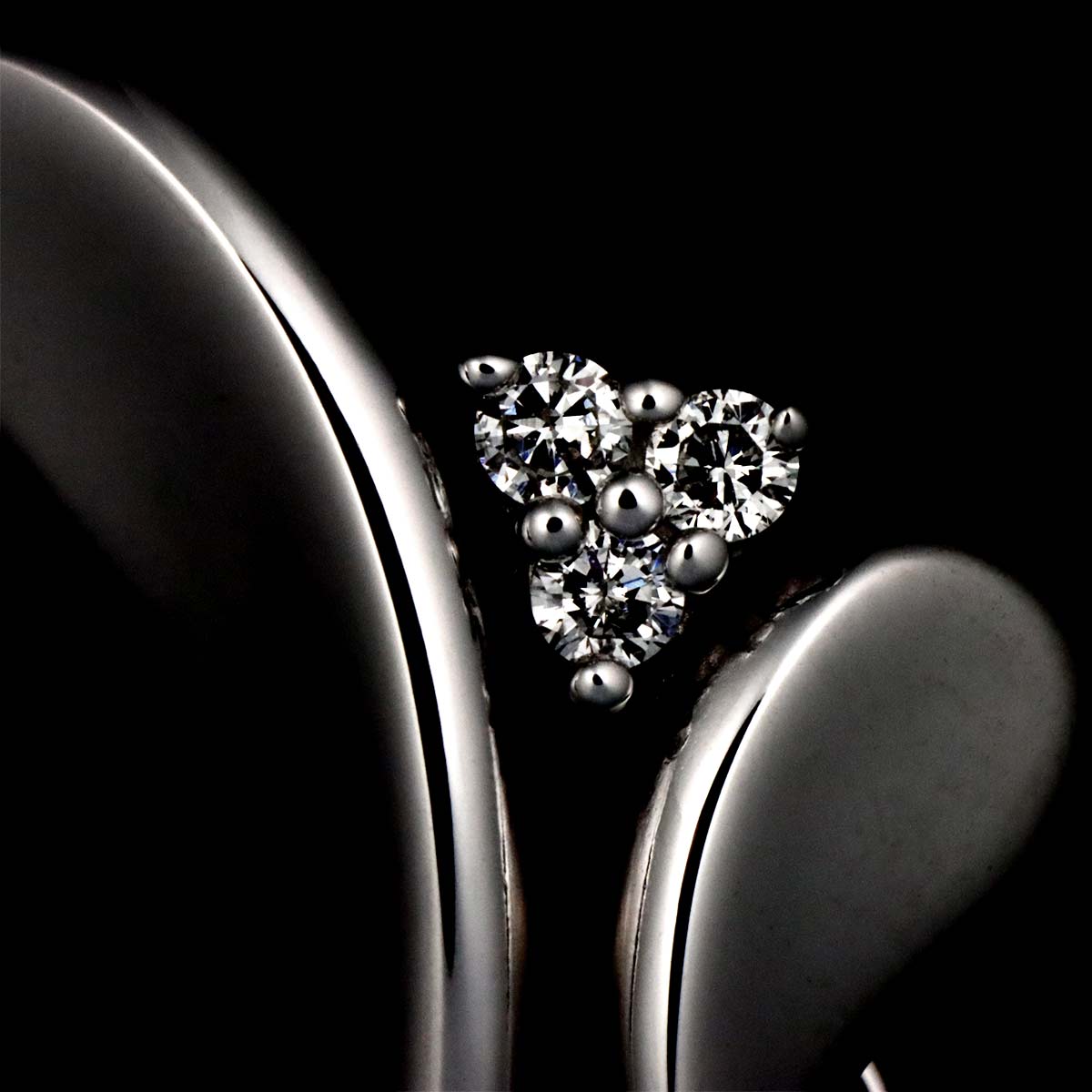 Diamond 0.20ct Earrings Clip on 18K 14K WG 750 585