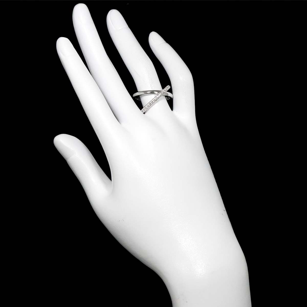 Diamond 0.18ct Ring 18K WG 750 size7.5-7.75(US)