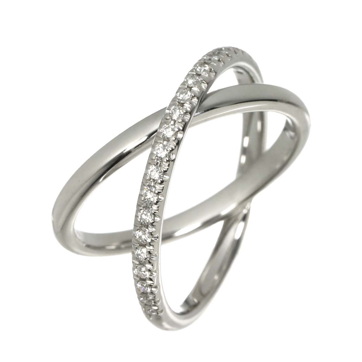 Diamond 0.18ct Ring 18K WG 750 size7.5-7.75(US)