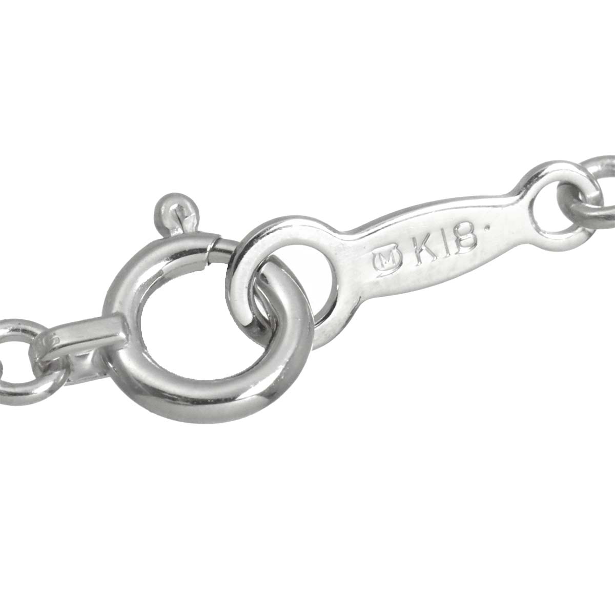 Akoya Pearl 6.7mm Diamond Necklace 18K White Gold 750
