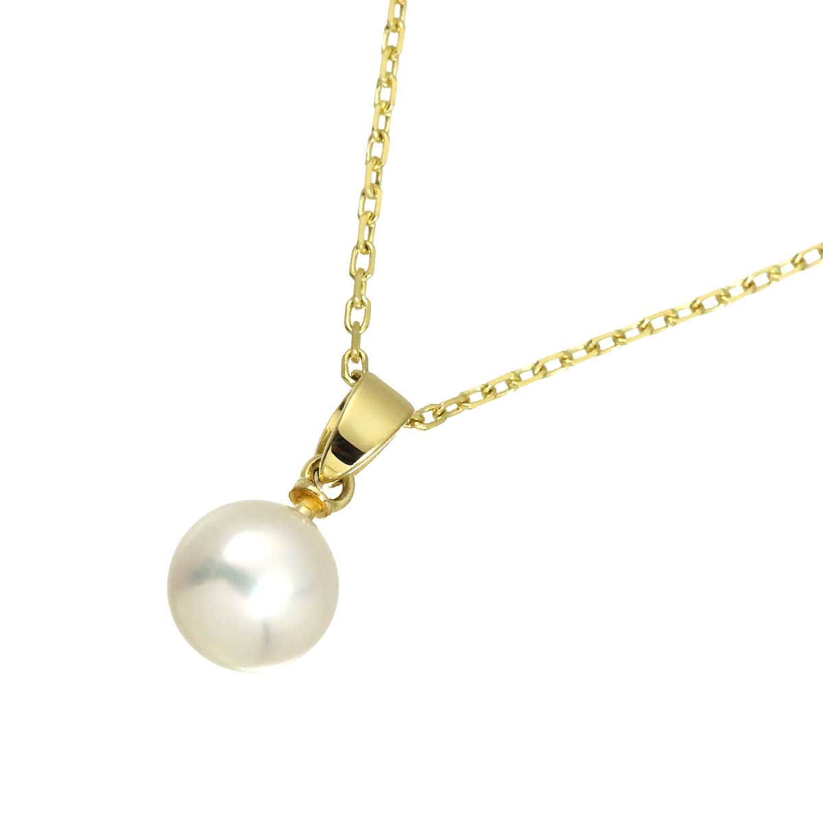 Akoya Pearl 7.0mm Necklace 18K YG 750