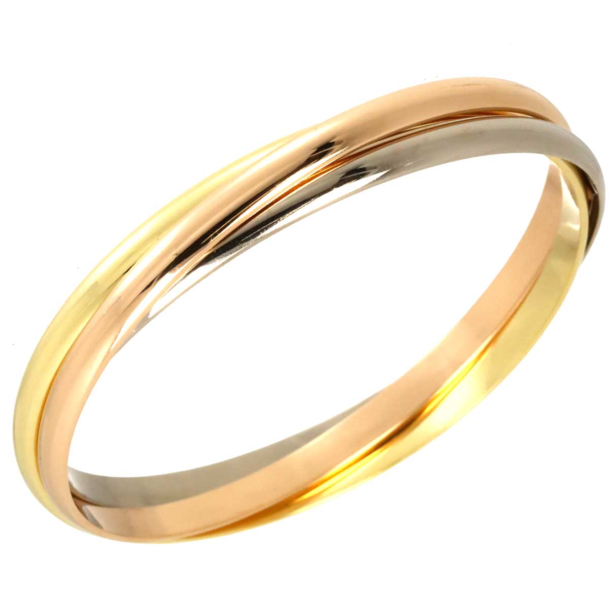 Trinity Bangle Bracelet 18K YG WG PG 750
