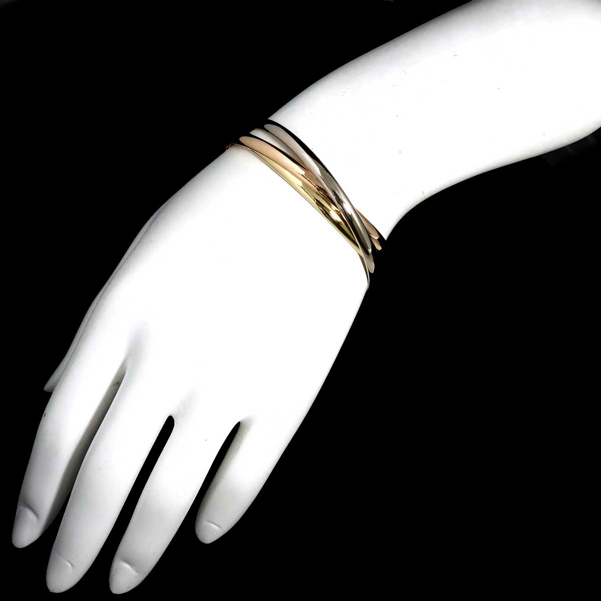 Trinity Bangle Bracelet 18K YG WG PG 750